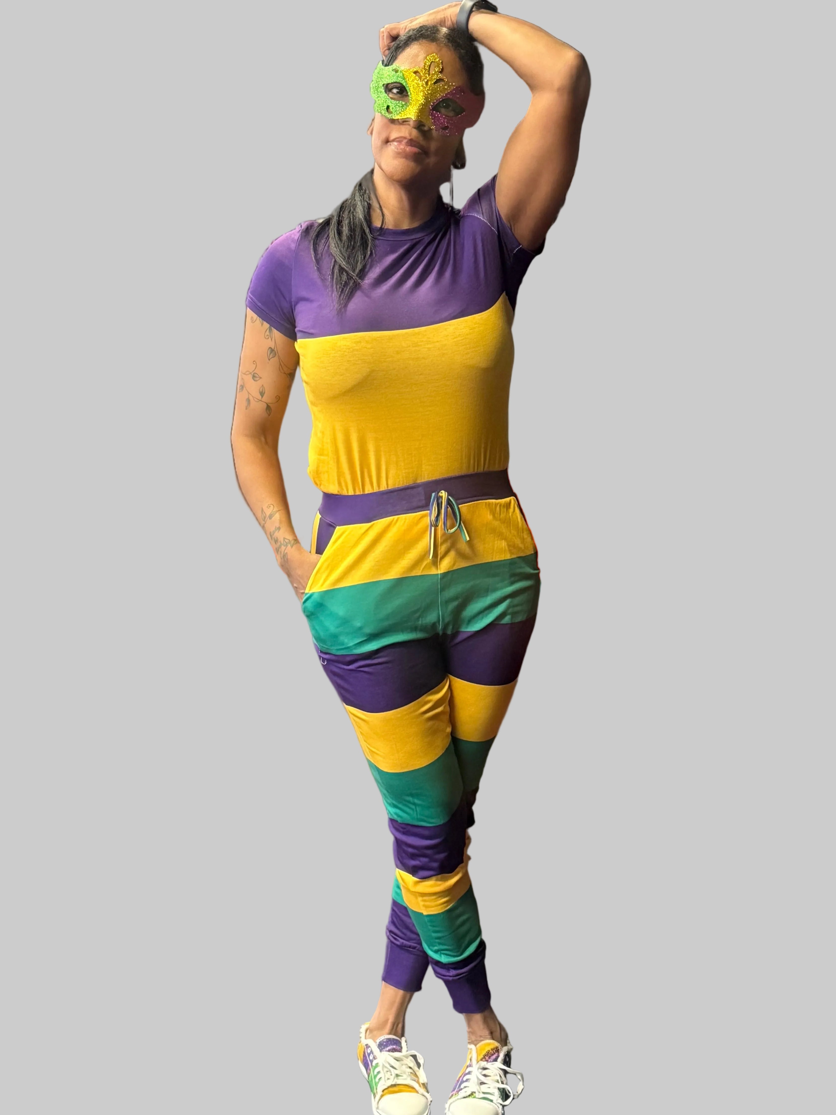 Mardi Gras Multi Color Shirt and Pants