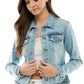 Spandex  Ladies  Casual Denim Jacket