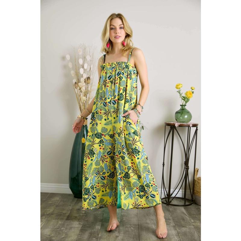 ADORA Elastic Detail Tropical Jumpsuit