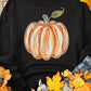 Black Fall Pumpkin Graphic Drop Shoulder Sweatshirt