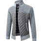 Men Knitted Sweater Jacket Slim Fit Stand Collar Thick Warm Cardigan Coats