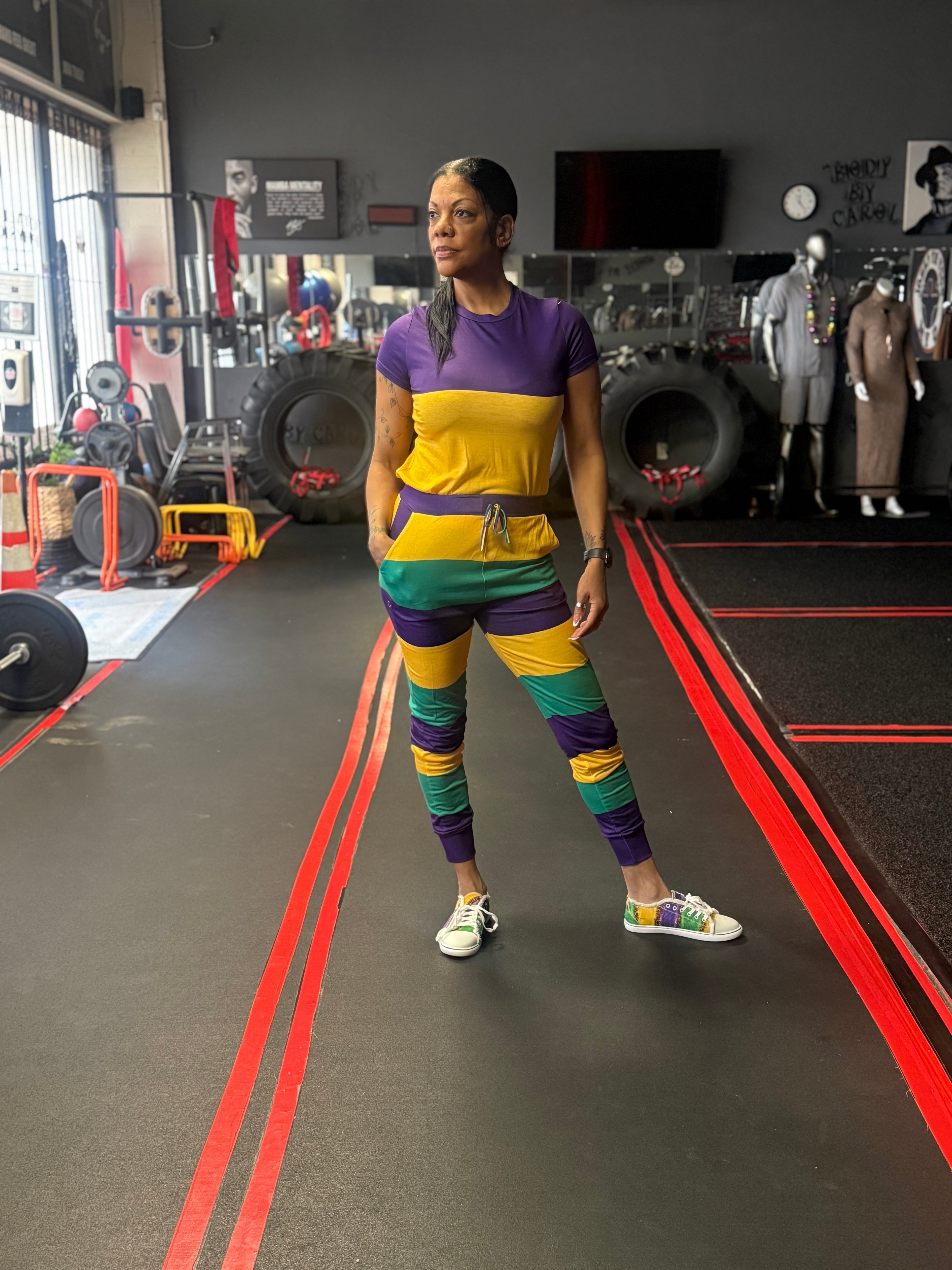 Mardi Gras Multi Color Shirt and Pants