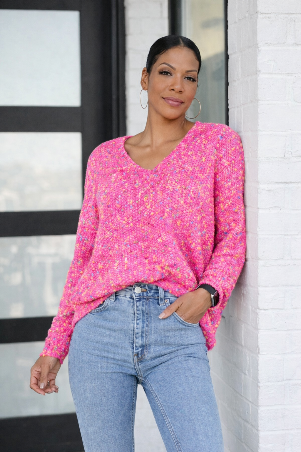 Alpha Care Free V-Neck Sweater