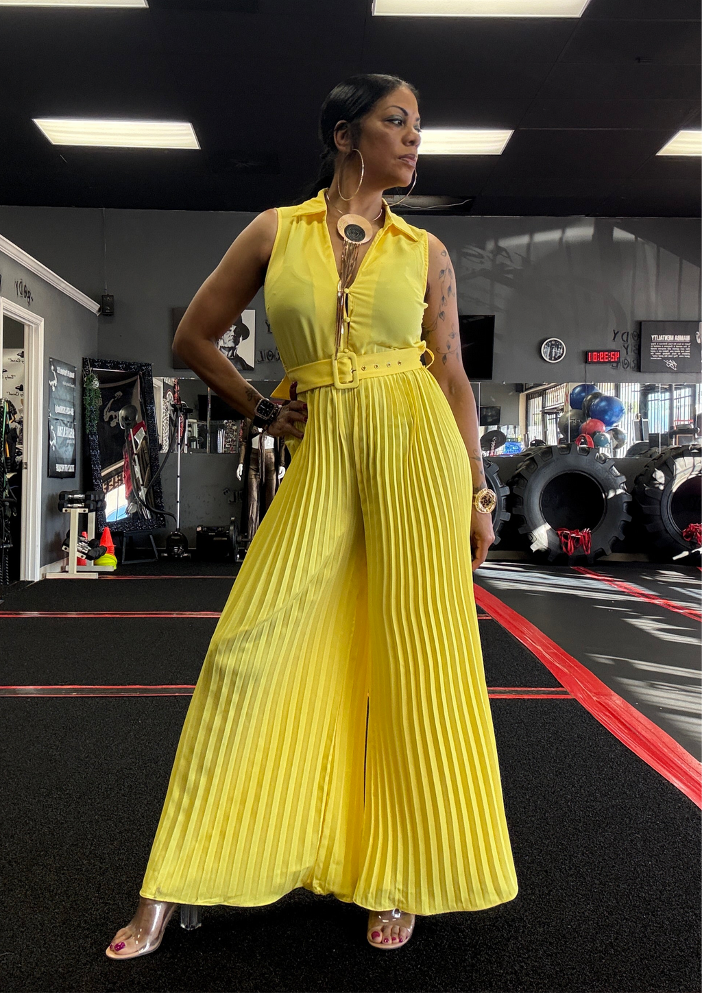 Alpha C Women Wide Leg One Piece Jumpsuit