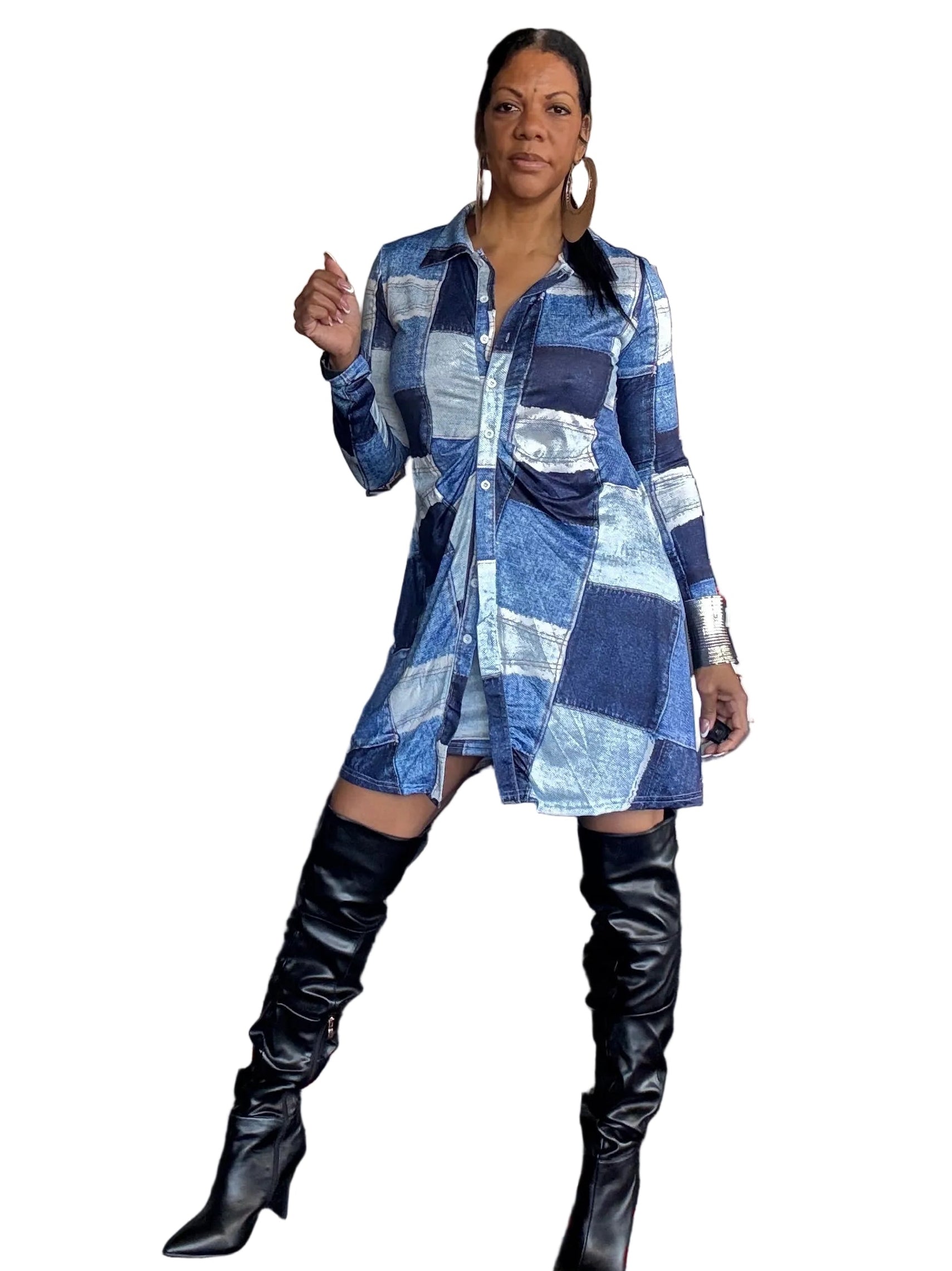 Women 2 piece long top and skirt