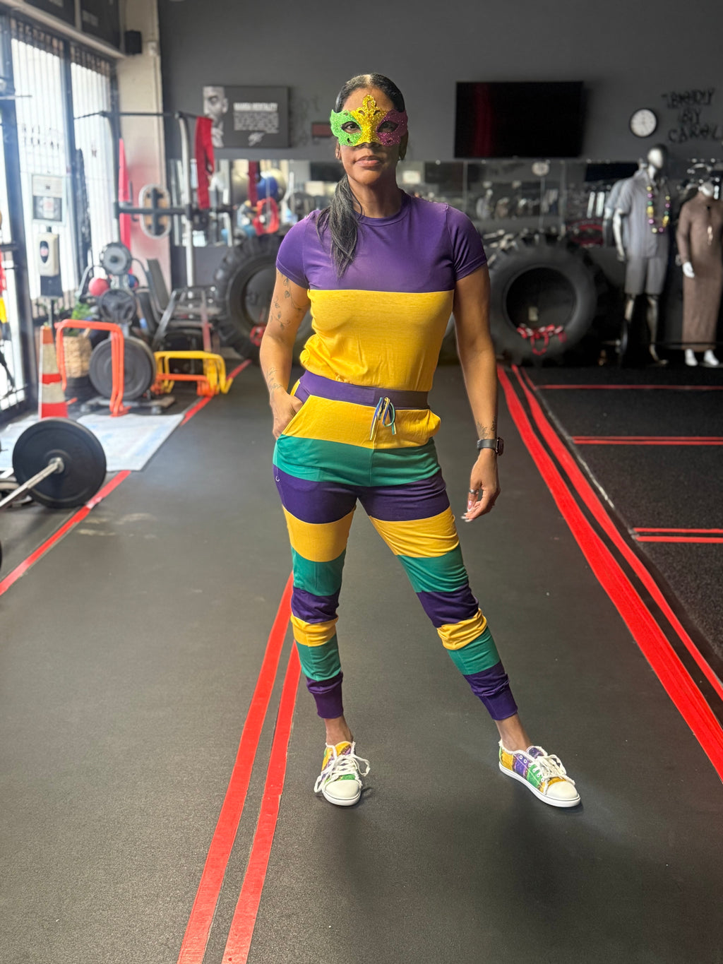 Mardi Gras Multi Color Shirt and Pants