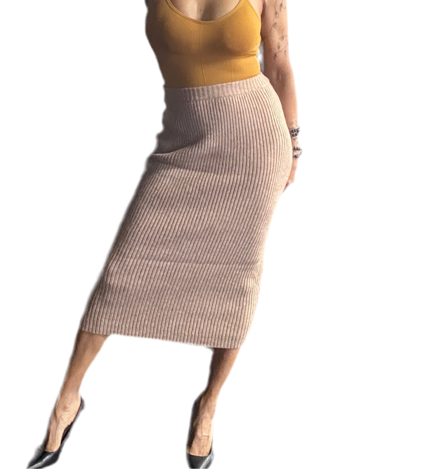 Alpha C Apparel Women Skinny Pencil Skirt