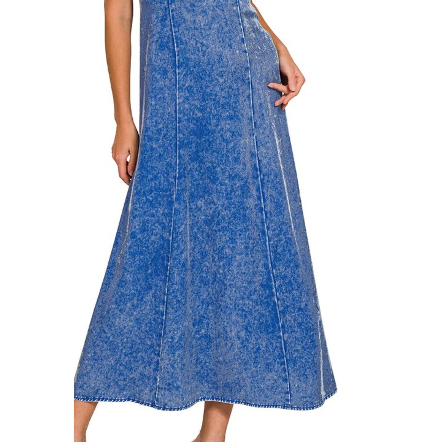 Zenana Tencel Mineral Washed Maxi Dress
