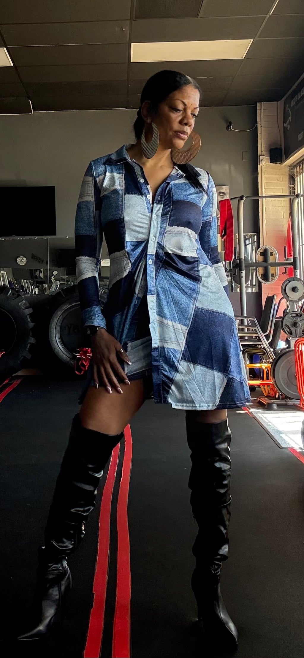 Women 2 piece long top and skirt