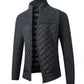 Men Knitted Sweater Jacket Slim Fit Stand Collar Thick Warm Cardigan Coats