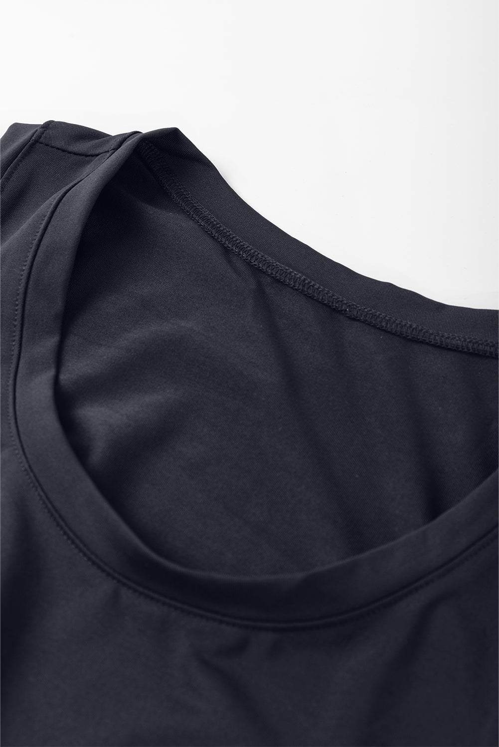 Black Casual Tank Style Tie Waist Pocketed Jogger Jumpsuit