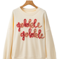 Apricot gobble gobble Pattern Drop Shoulder Sweatshirt