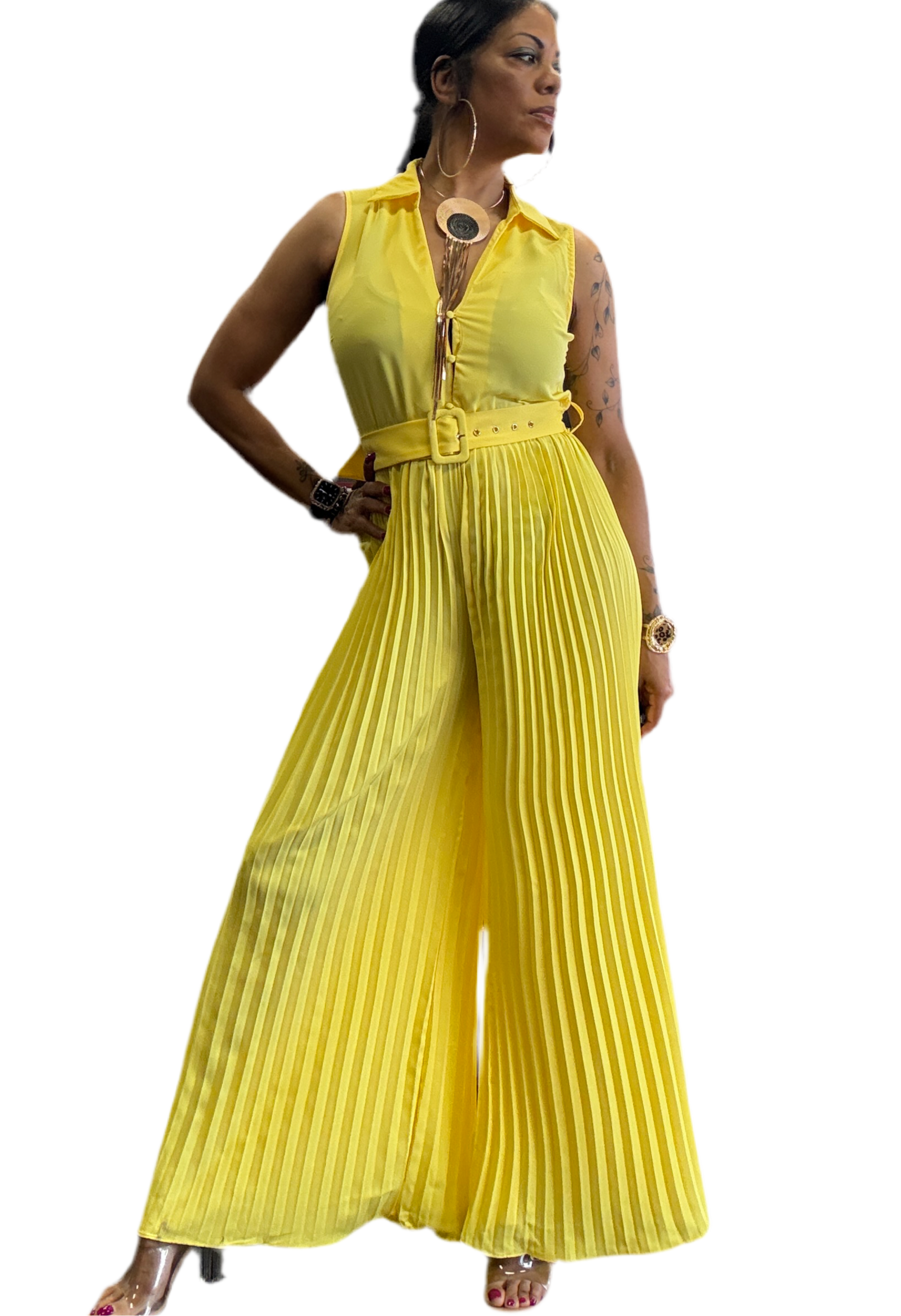 Alpha C Women Wide Leg One Piece Jumpsuit