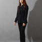 Double Breasted Blazer, Pants & Vest Set - Black