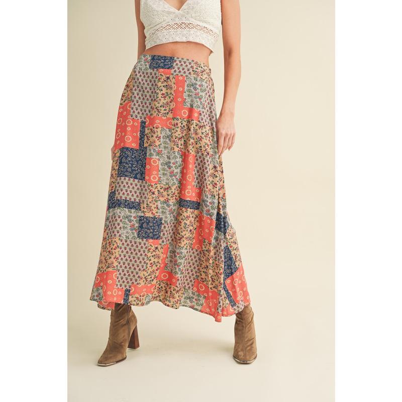 Aemi + Co Printed Maxi Skirt