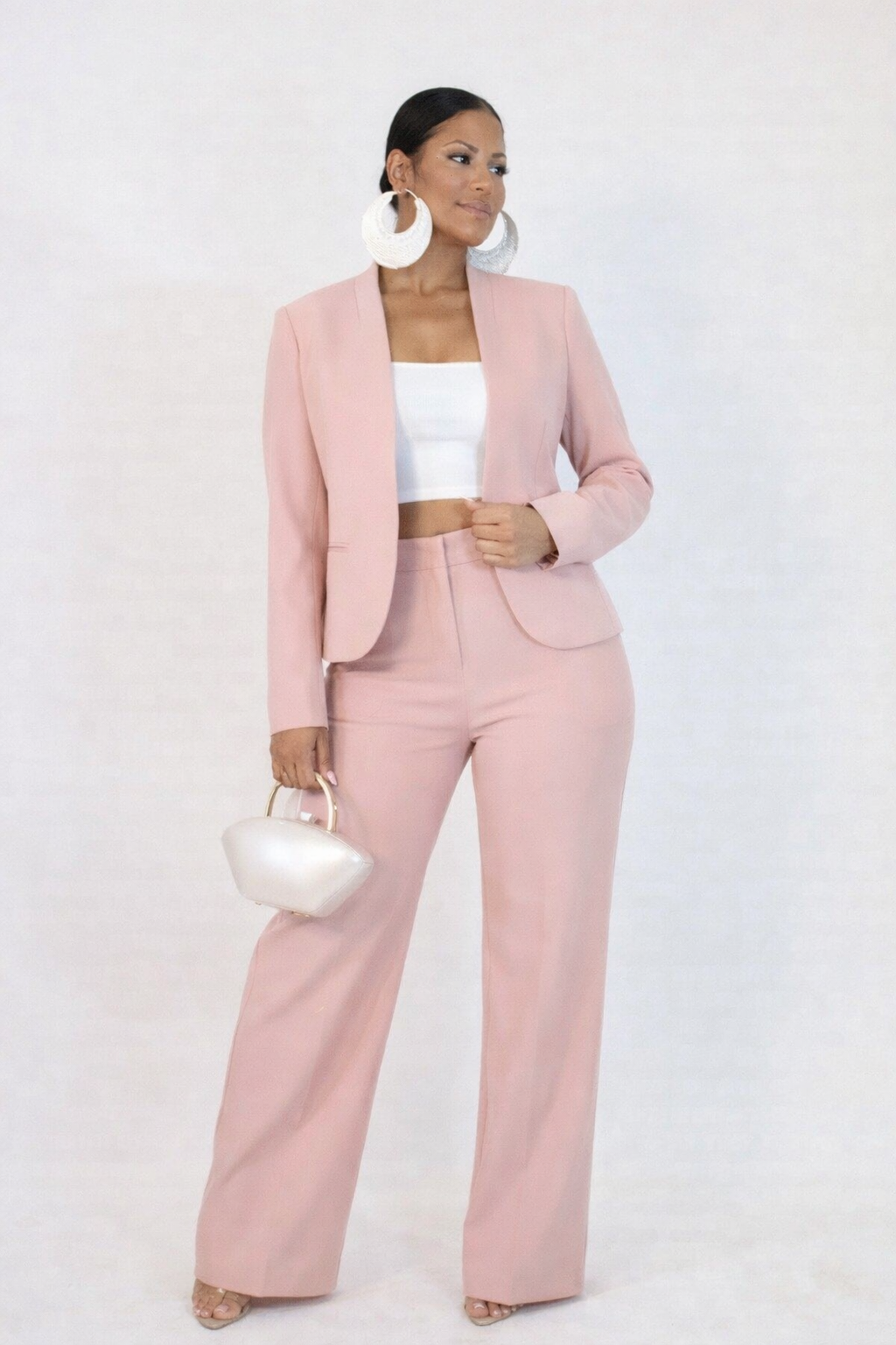 Alpha C pink 2 piece jacket and pants