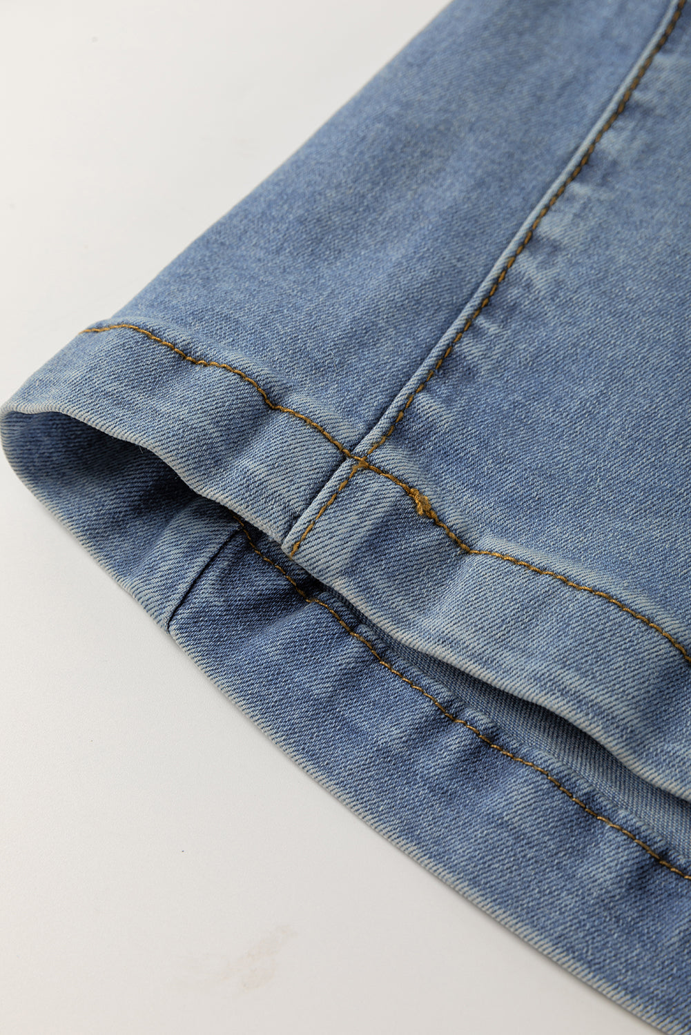 Ashleigh Blue Washed Pleated Detail Wide Leg Jeans