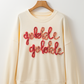 Apricot gobble gobble Pattern Drop Shoulder Sweatshirt