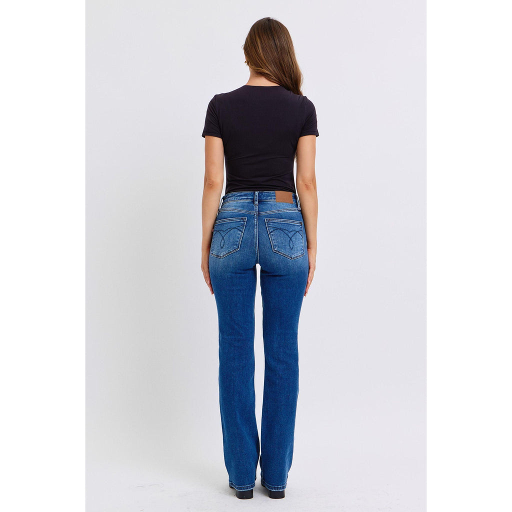 Judy Blue Full Size Run Mid-Rise Bootcut Jeans with Thermal Lining