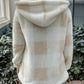 Double Take Full Size Plaid Long Sleeve Hooded Coat