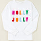 White Chenille Holly Jolly Graphic Long Sleeve Top