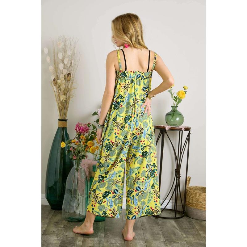 ADORA Elastic Detail Tropical Jumpsuit