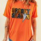 Orange SPOOKY SEASON Sequin Ghost Graphic Tee