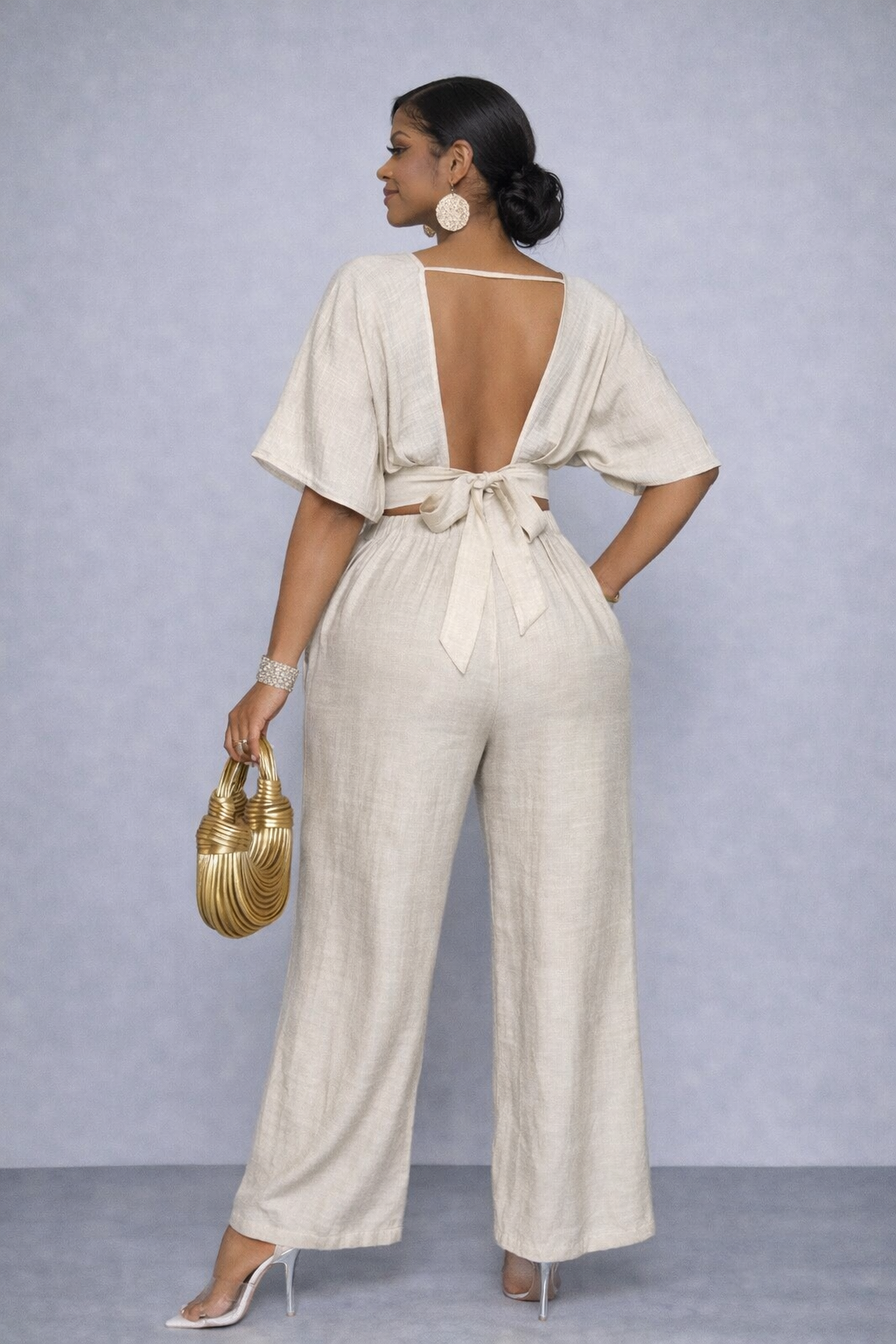 Women 2 Piece Crop Top and Pants set