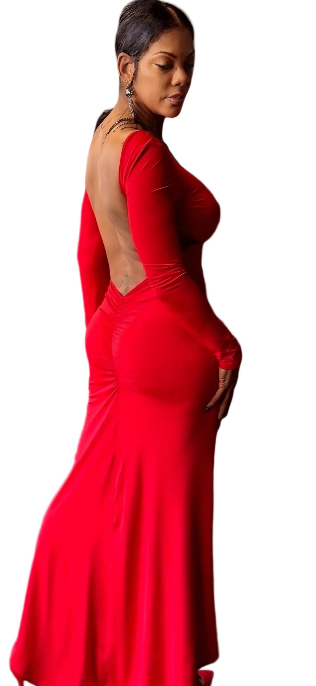 Red Rose Maxi Elegant Dress