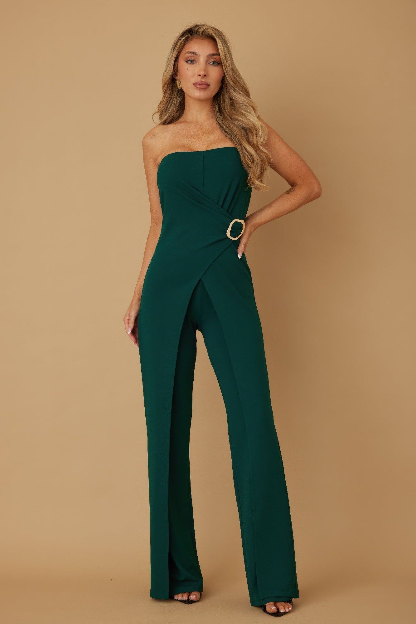 Side To Side Open Flap Jumpsuit