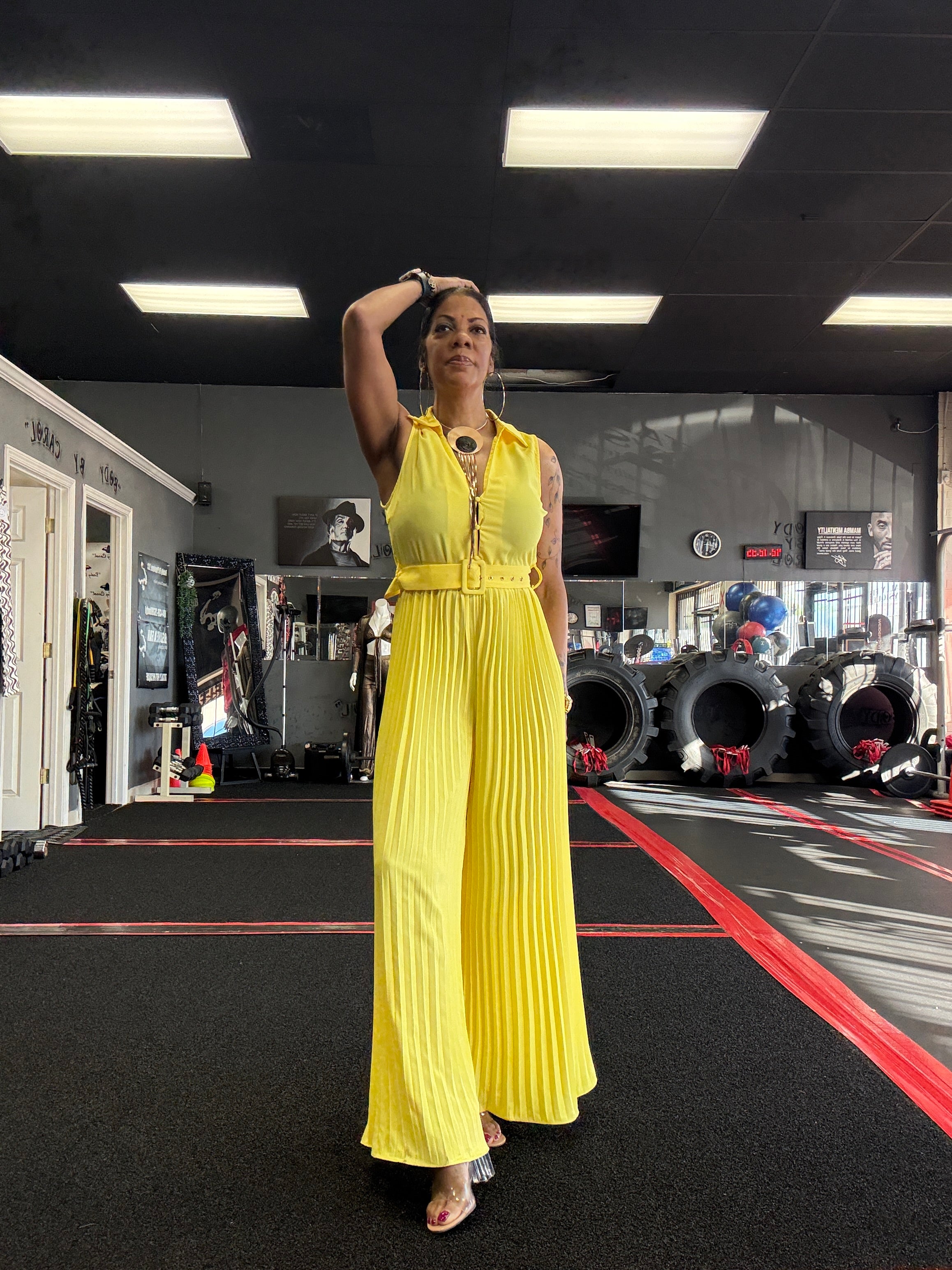 Alpha C Women Wide Leg One Piece Jumpsuit