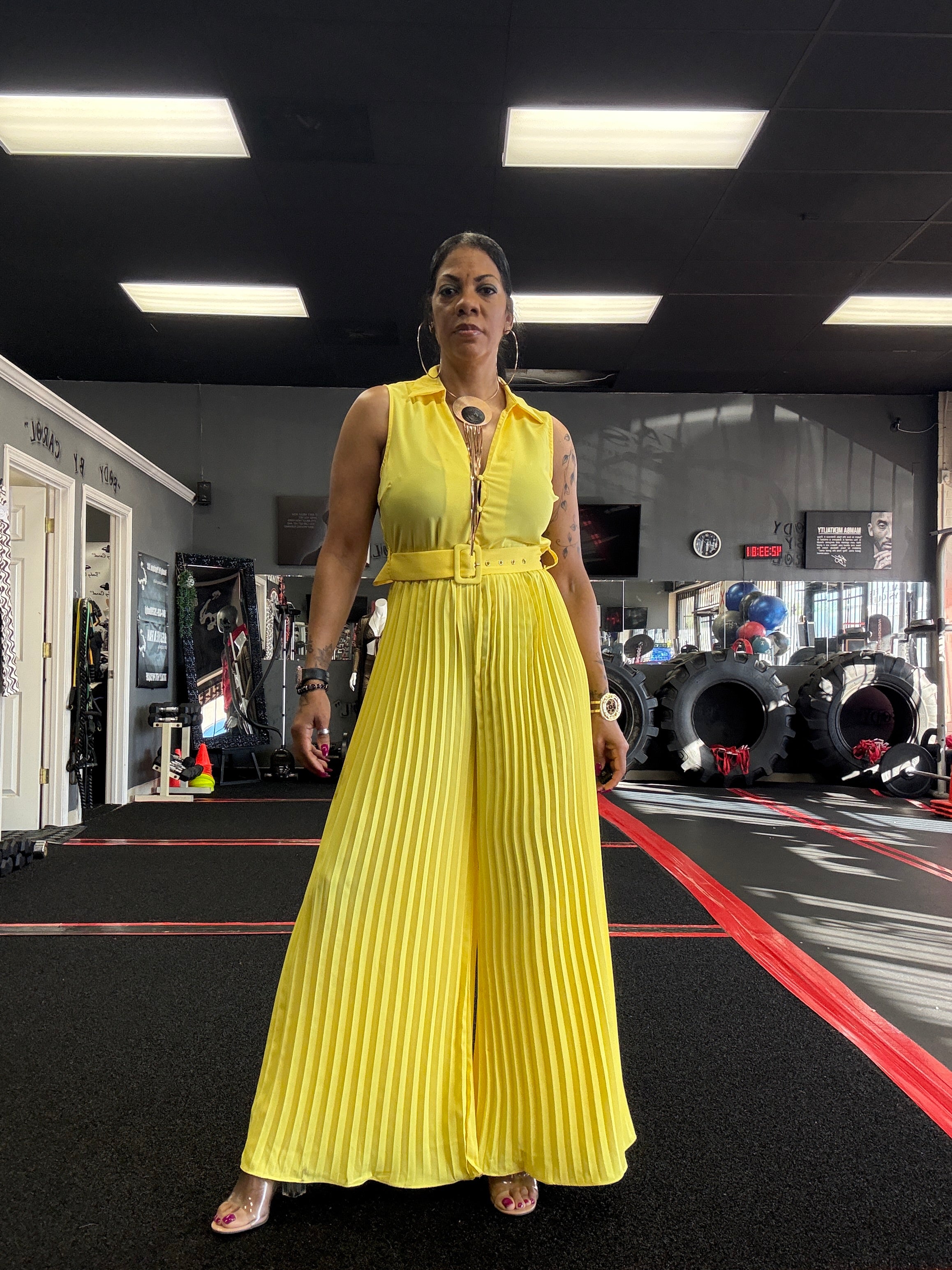 Alpha C Women Wide Leg One Piece Jumpsuit