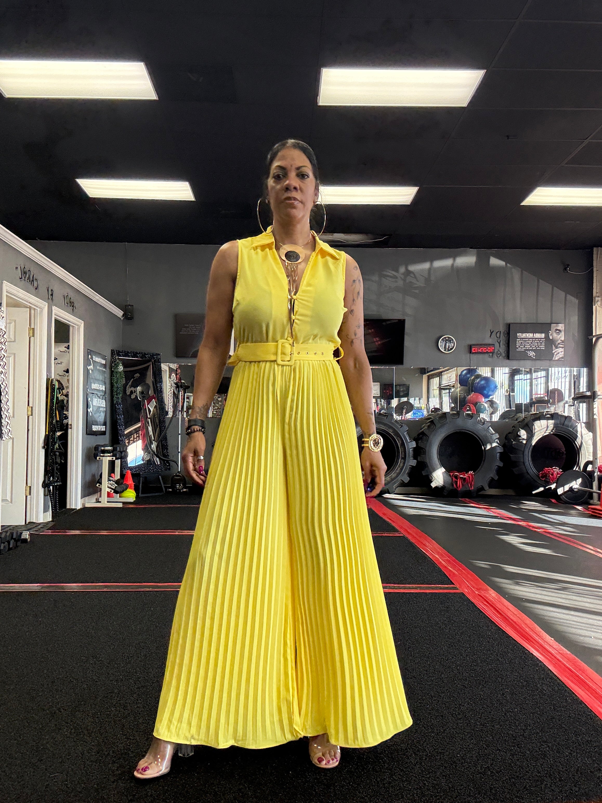 Alpha C Women Wide Leg One Piece Jumpsuit