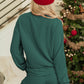 Evergreen Corded MERRY Graphic Long Sleeve Top and Shorts Set