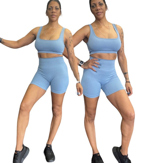Women Ribbed 2 Piece Yoga Set Activewear aliexpress Medium