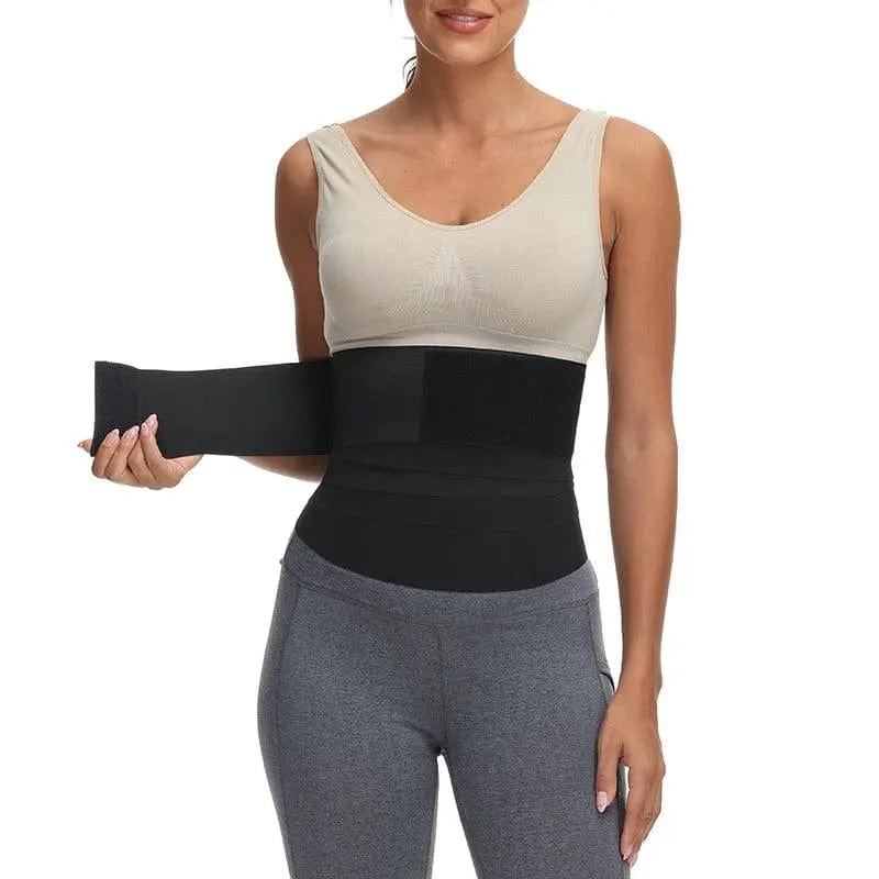 Alpha C Apparel Body Shaper Plus Size Wrap waist Trainer for women waist trainer Aliexpress black / 3 meters / China