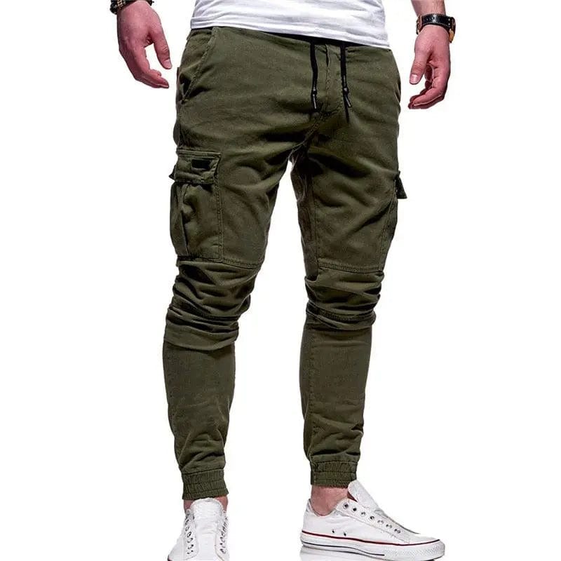 Alpha C Apparel Men's Pants Thin Fashion Casual Jogger Streetwear Cargo Trousers Fitness Gyms Sweatpants 0 Alpha C Apparel Army green / M