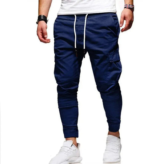 Alpha C Apparel Men's Pants Thin Fashion Casual Jogger Streetwear Cargo Trousers Fitness Gyms Sweatpants 0 Alpha C Apparel Blue / M