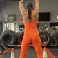 Backless Criss Cross Rompers Womens Jumpsuit 0 Alpha C Apparel Orange / M