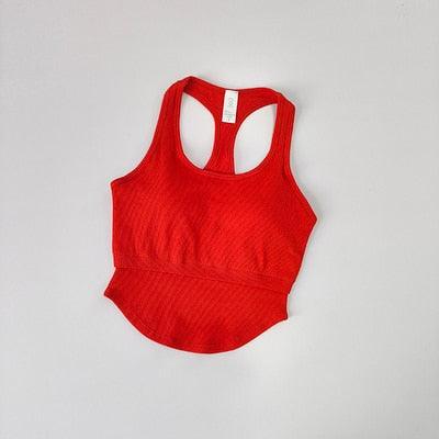 Women Sleeveless Vest Cushion Style Bra 0 Alpha C Apparel red / S
