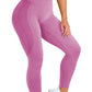 Hot Style Snowflake Jacquard Seamless Cropped Yoga Pant Activewear Alpha C Apparel bright pink / XS