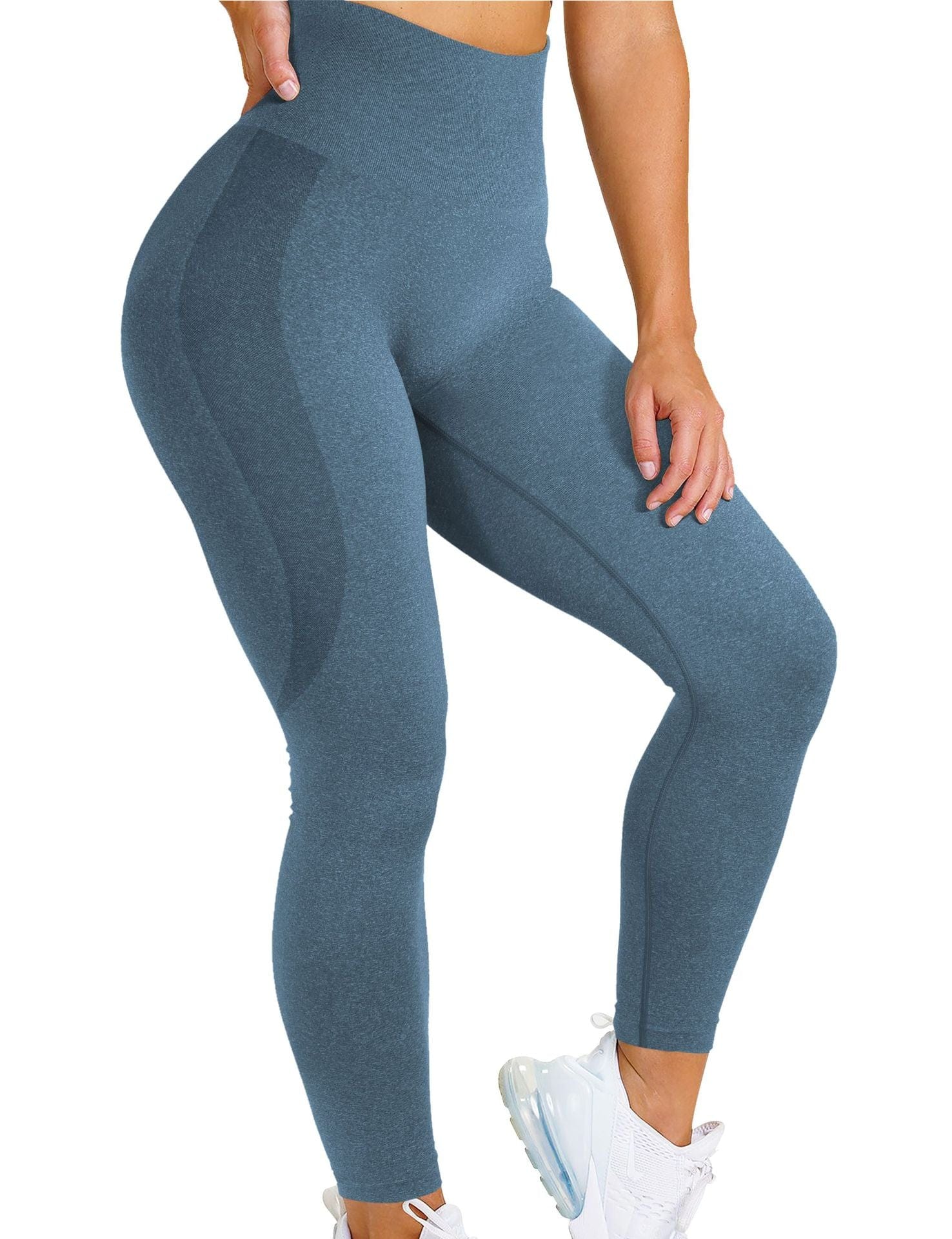 Hot Style Snowflake Jacquard Seamless Cropped Yoga Pant Activewear Alpha C Apparel dark blue / XS