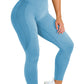 Hot Style Snowflake Jacquard Seamless Cropped Yoga Pant Activewear Alpha C Apparel light blue / XS