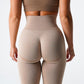 Hot Style Snowflake Jacquard Seamless Cropped Yoga Pant Activewear Alpha C Apparel light brown / XS