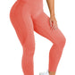 Hot Style Snowflake Jacquard Seamless Cropped Yoga Pant Activewear Alpha C Apparel orange / XS