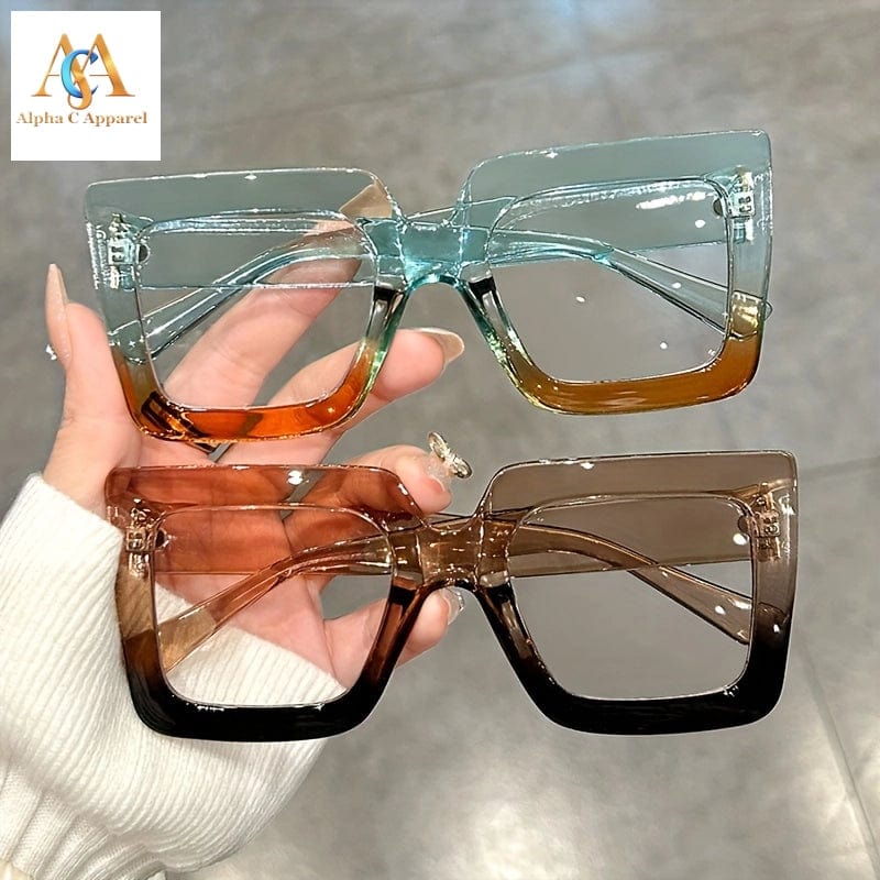 Alpha C Apparel  Color Block Clear Lens Glasses for Women and Men! Alpha C Apparel