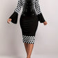 Alpha C's Floral & Geo Print Elegant Dress Alpha C Apparel