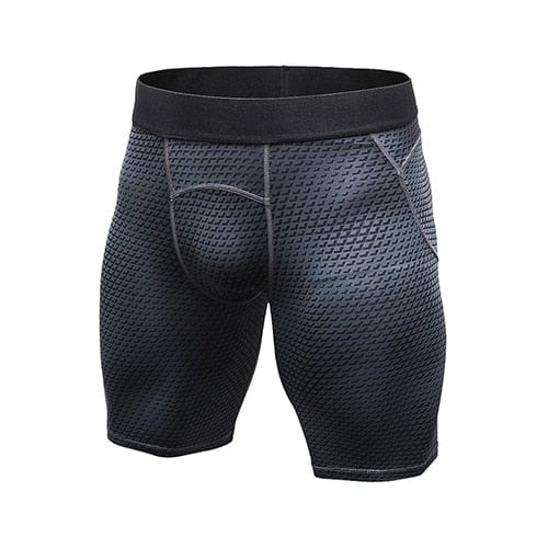 Men Quick Dry Gym Sport Compression Legging Crossfit Shorts Football Trousers Alpha C Apparel Black / S