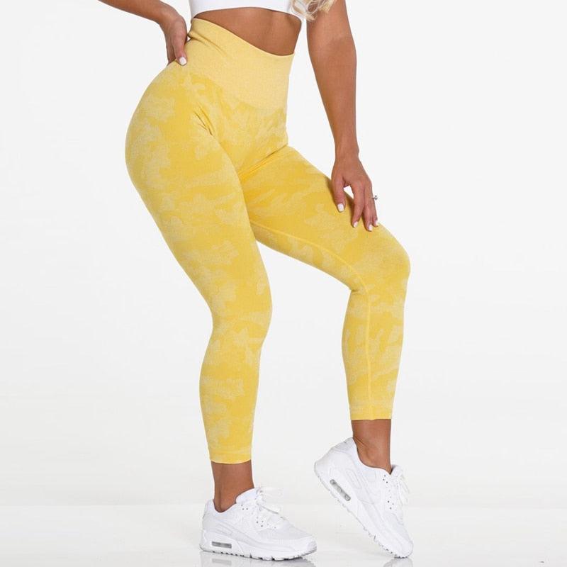 Women High Waist Camo seamless leggings gym sports tights Alpha C Apparel camo 10 / XS