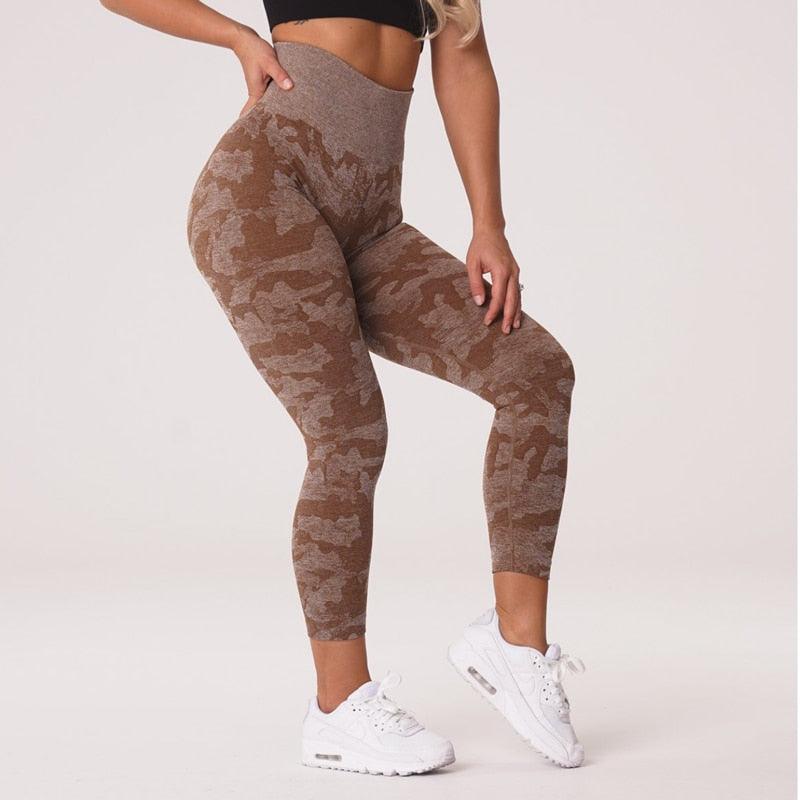 Women High Waist Camo seamless leggings gym sports tights Alpha C Apparel camo 14 / XS